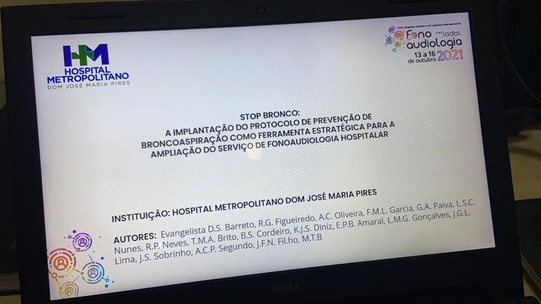 Protocolo de prevenção de broncoaspiração do Hospital Metropolitano é destaque no Congresso Nacional e Internacional de Fonoaudiologia