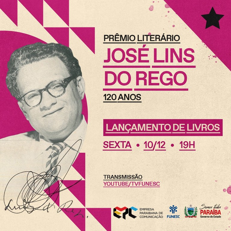 Prêmio Literário José Lins do Rêgo apresenta obras selecionadas nesta sexta-feira