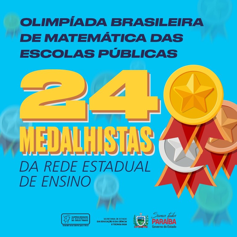 Estudantes da Rede Estadual de Ensino conquistam 24 medalhas na Olimpíada Brasileira de Matemática das Escolas Públicas