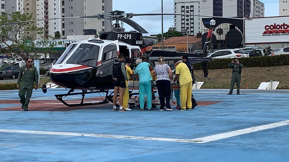 Criança é socorrida pelo Acauã após ser atropelada por moto enquanto pedalava na Paraíba