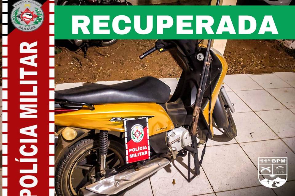 Motocicleta tomada por assalto é recuperada na zona rural de Monteiro