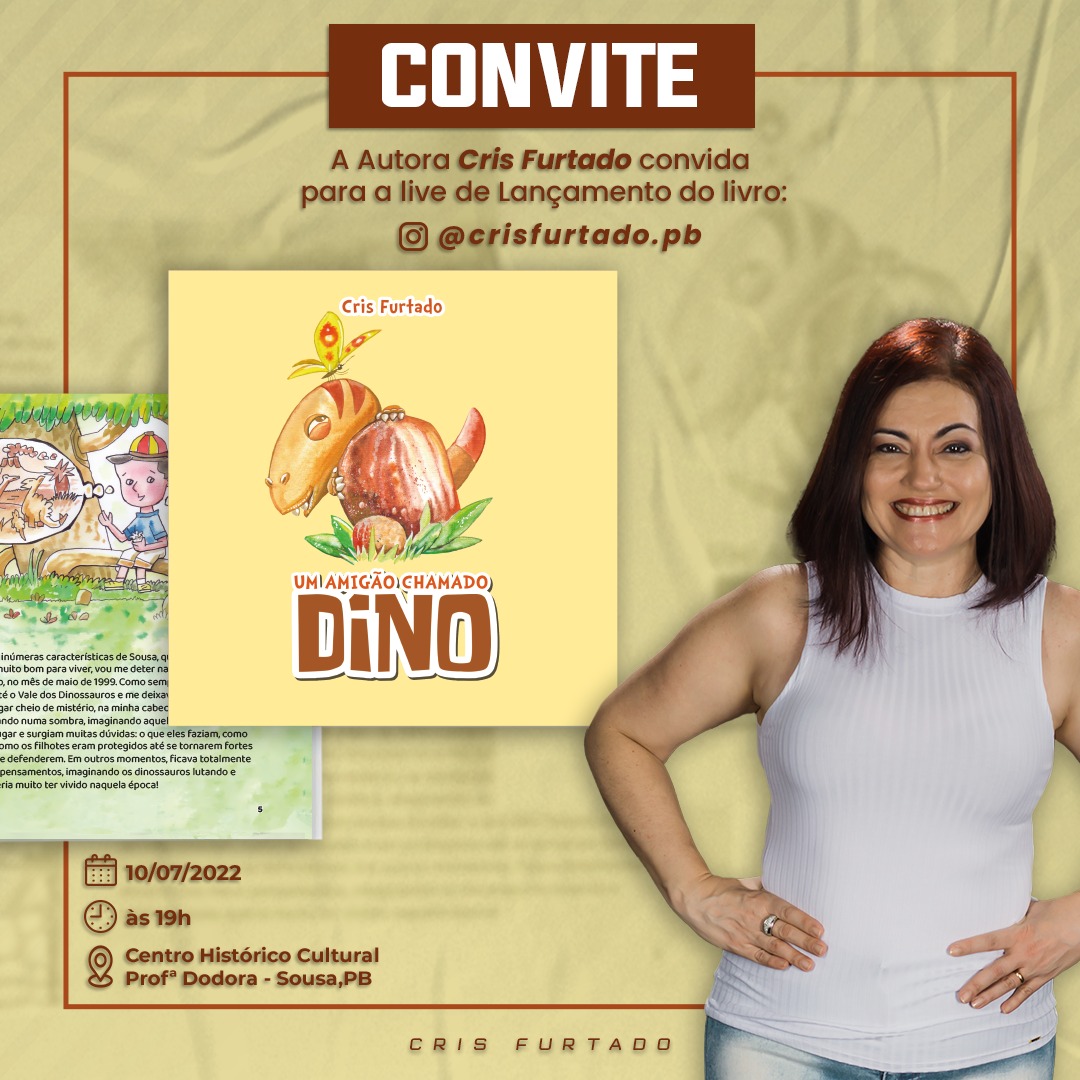 ‘Um amigão chamado Dino’: Livro destacando o Vale dos Dinossauros é lançado neste domingo em comemoração ao aniversário de Sousa