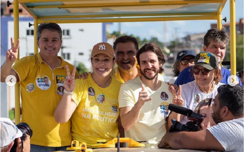 Camila recebe Pedro e Efraim e juntos percorrem oito municípios em carreata no Brejo paraibano