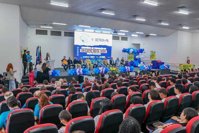 Detran-PB e Educação abrem Semana Nacional de Trânsito com entrega de premiação aos alunos vencedores do Desafio Nota 1000